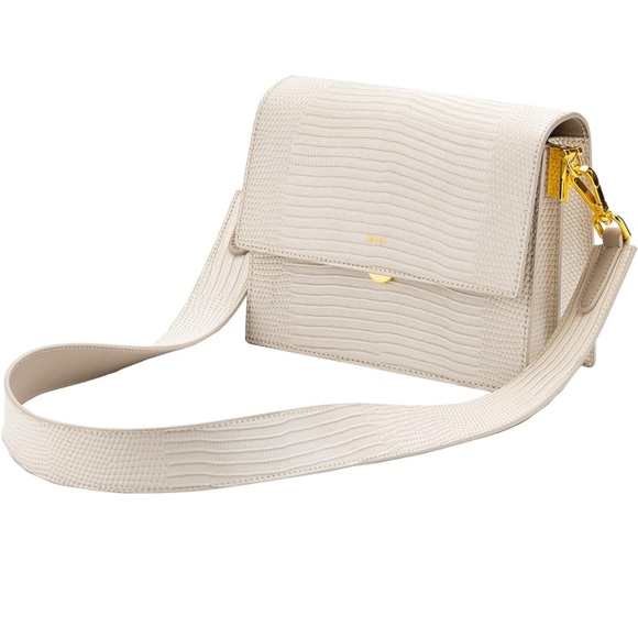 JW Pei Mini Flap Crossbody Ivory Lizard - Picture 3 of 3